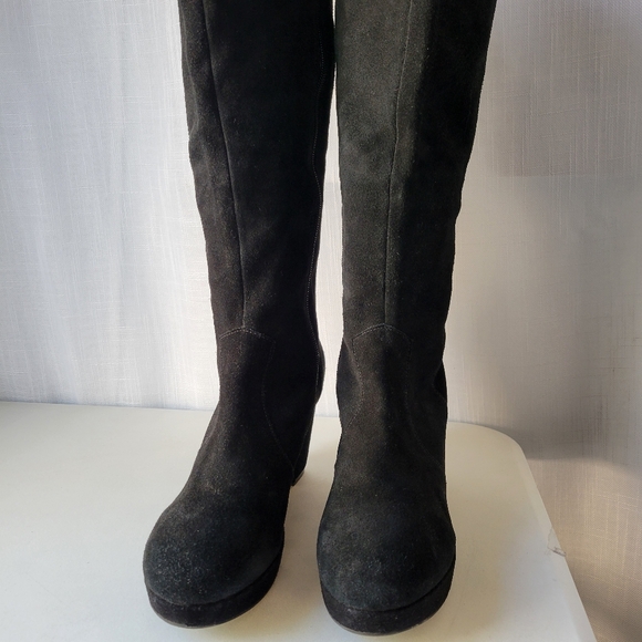 Steve Madden Ashleey women's wedge leather boots size 10 - Picture 4 of 14